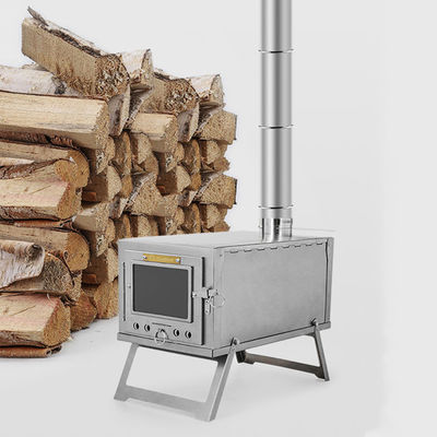 21*27.5*37.5 cm Mini Forno de aquecimento ultralight dobrável para acampamento ao ar livre caminhada preto