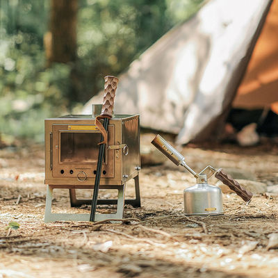 21*27.5*37.5 cm Mini Forno de aquecimento ultralight dobrável para acampamento ao ar livre caminhada preto