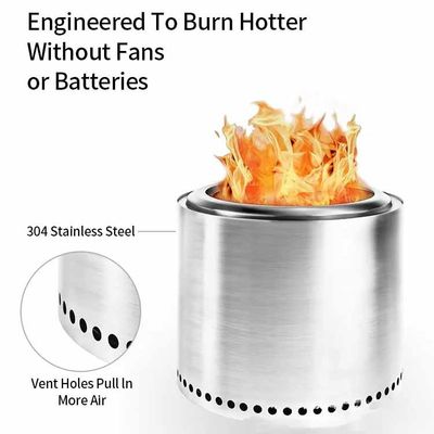 Forno de madeira de aço inoxidável para acampamento ao ar livre e caminhadas em estilo moderno