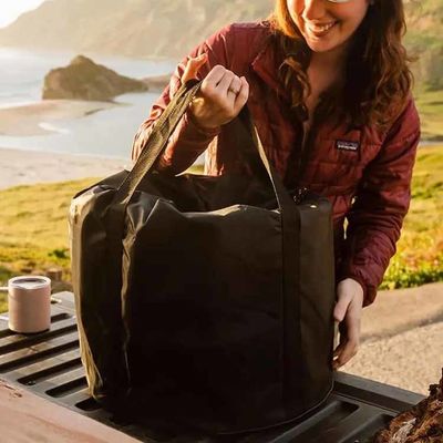 Forno de madeira de aço inoxidável para acampamento ao ar livre e caminhadas em estilo moderno