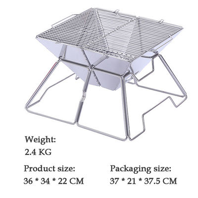 Grill de carvão Bbq para caminhadas ao ar livre