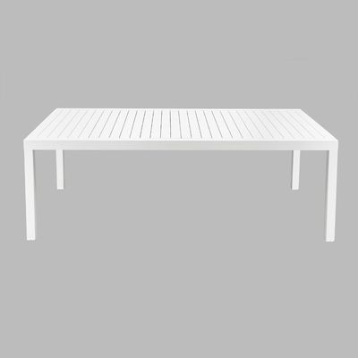 Conjunto de refeições de alumínio de estilo moderno com 12 lugares e mesa de jantar extensiva