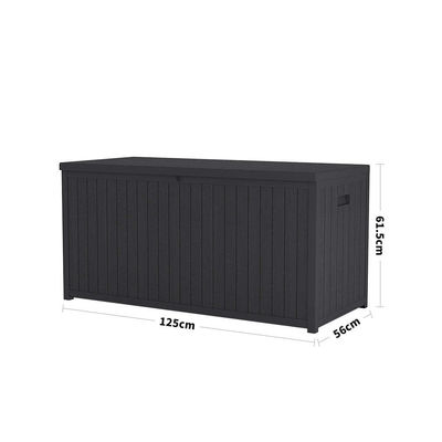Caixa de armazenamento exterior resistente às intempéries para carga de jardim > 10 kg, largura > 56 x altura > 125 x altura > 61,5 cm