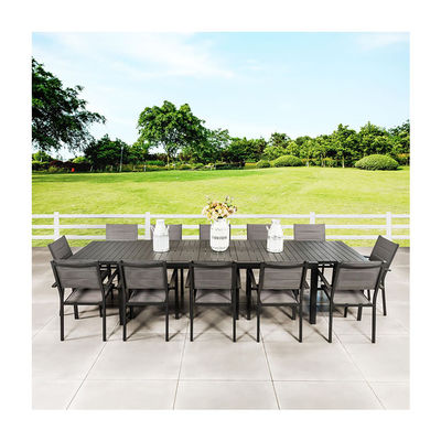 Refeitório de metal para o exterior Set de refeições AJUNION Luxury Alumínio Mesa de metal expansível