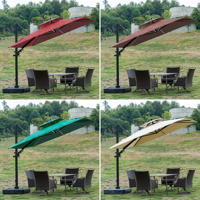 Embalagem de correio guarda-chuva de jardim de jardim de alumínio cantilever guarda-chuva para o exterior