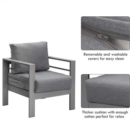 Conjunto de Sofá de Alumínio Conversa Conjunto de Patio Conjunto de Sofá de Jardim Conjunto de Mobiliário para Ar Livre