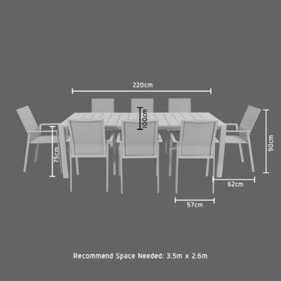 8 pessoas Restaurante Mesa e cadeira com moldura de metal de alumínio em design moderno
