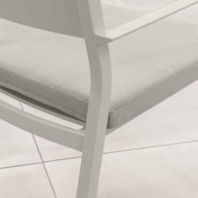 8 pessoas Restaurante Mesa e cadeira com moldura de metal de alumínio em design moderno