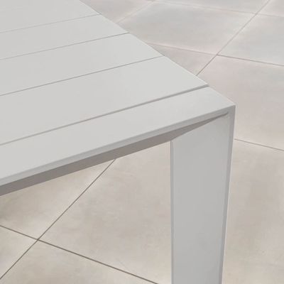 8 pessoas Restaurante Mesa e cadeira com moldura de metal de alumínio em design moderno