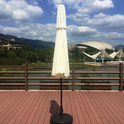 Logotipo personalizado Café ao ar livre Jardim Praia Patio Sombra com 3 níveis e luzes LED