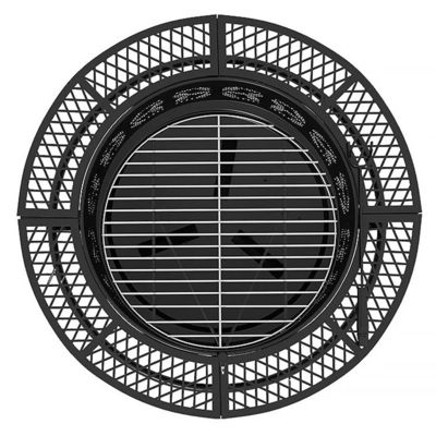 aquecimento exterior portátil aço redondo fogão a lenha carvão de madeira churrasco churrasqueira Kit de queima fogão