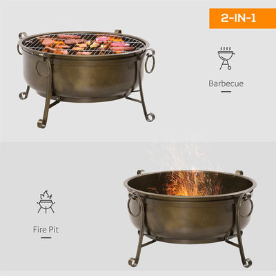 Jardim exterior pátio jardim fogão com carvão Grill BBQ e cobertura