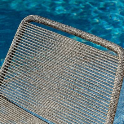 Conjunto de jardim de design minimalista com 2 lugares para sentar Mobiliário exterior Lounge Conjunto para jardim à beira da piscina