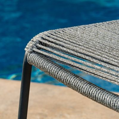 Conjunto de jardim de design minimalista com 2 lugares para sentar Mobiliário exterior Lounge Conjunto para jardim à beira da piscina