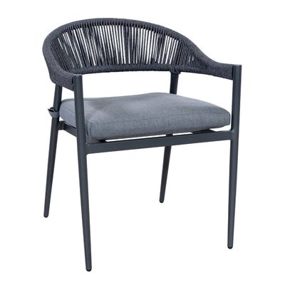 Cadeira de seda de corda Cadeiras de jantar para jardim Moderno grande tamanho 8 assentos Outdoor Set