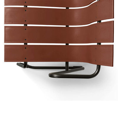 Mobiliário de exterior AJUNION Aço plástico Cadeira de pátio de madeira Loveseat Banco de jardim Poltrona