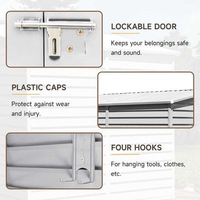 Garden Bike Shed AJUNION 9ft resistente aço Motorcycle armazenamento com fechadura