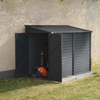 Garden Bike Shed AJUNION 9ft resistente aço Motorcycle armazenamento com fechadura