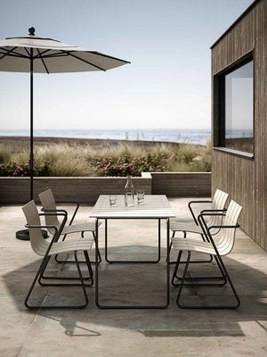 Relaxe com estilo com o AJUNION Steel Outdoor Dining Set Patio Chair Garden Armchair