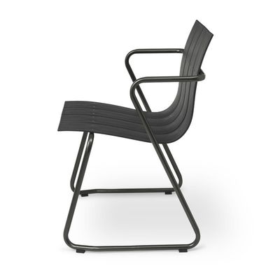 Metal Steel Garden Chair Set com Design Minimalista Poltrona de Madeira de Plástico da AJUNION
