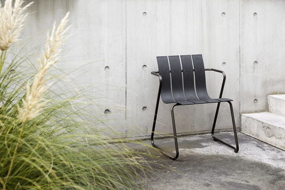 Metal Steel Garden Chair Set com Design Minimalista Poltrona de Madeira de Plástico da AJUNION