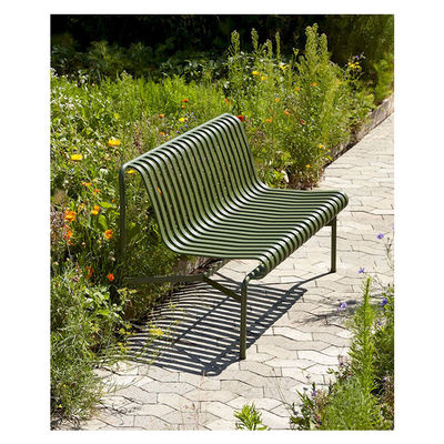 Banco de jardim com estrutura de aço e cadeira de salão para design exterior minimalista AJUNION