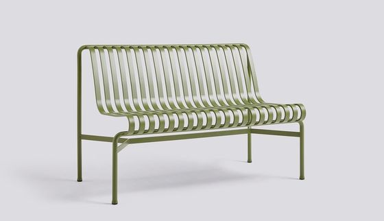 Banco de jardim com estrutura de aço e cadeira de salão para design exterior minimalista AJUNION