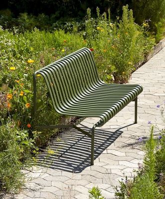 Banco de jardim com estrutura de aço e cadeira de salão para design exterior minimalista AJUNION