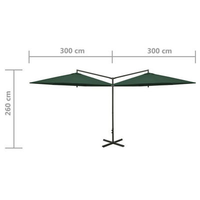 Tecido Metálico Restaurante ao ar livre Hotel Patio Café Jardim Impermeável Banana Suspensa Double Parasol Guarda-sol
