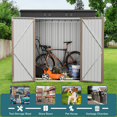 Quintal exterior Pequena ferramenta Churrasco de bicicletas Casa Metal Aço Hidráulico Jardim Armazenamento