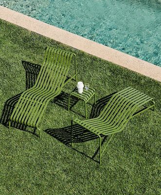 Lounger e mesa de lado para relaxamento L164.5 x W65.5 x H70cm