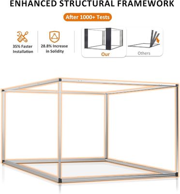 Armazém de jardim de metal à prova d'água 8 x 12 FT com 4 aberturas e design durável da AJUNION
