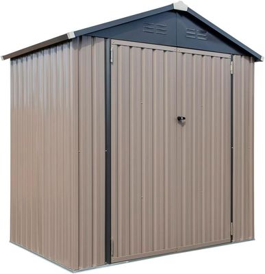 Cadeira de armazenamento de aço para quintal AJUNION 6x4 Casa de ferramentas galvanizadas ao ar livre