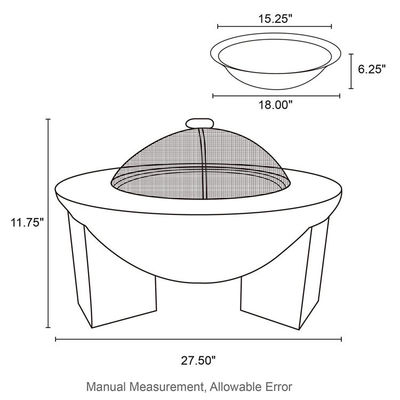 Produto para o exterior 3 em 1 Fogo de madeira de fogão a lenha Carvão de madeira Grill Table para festa de fogueira