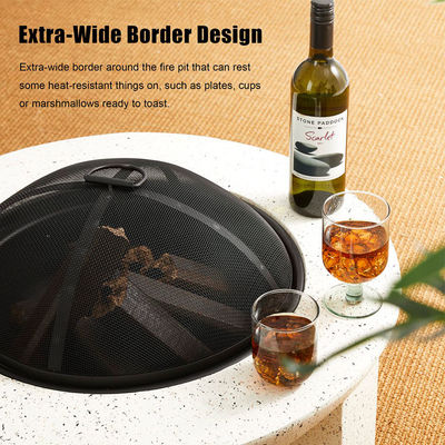 Produto para o exterior 3 em 1 Fogo de madeira de fogão a lenha Carvão de madeira Grill Table para festa de fogueira