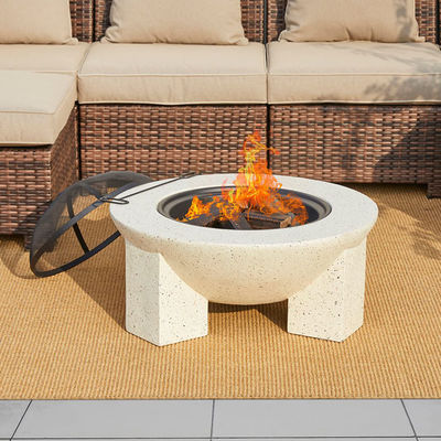Produto para o exterior 3 em 1 Fogo de madeira de fogão a lenha Carvão de madeira Grill Table para festa de fogueira