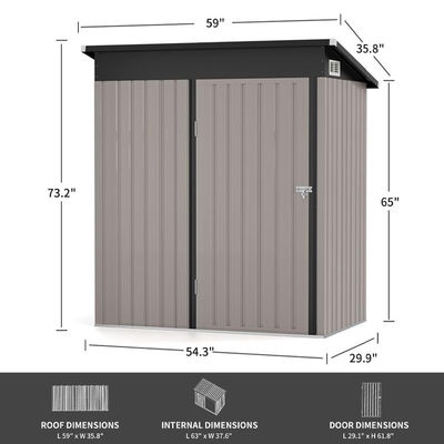 Pequeno Jardim Metal Aço Casa de armazenamento Área exterior pátio traseiro portavel Waterproof Bike Shed