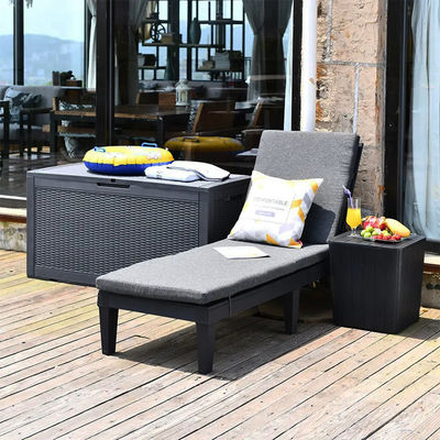 Modern Outdoor Beach Patio Hotel Sol Lounger Chair com almofada e design empilhável