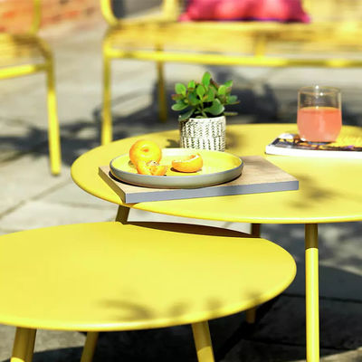 Villa AJUNION 4 lugares Mobiliário de jardim de metal Balcão Patio Set Bistro Set Set de aço