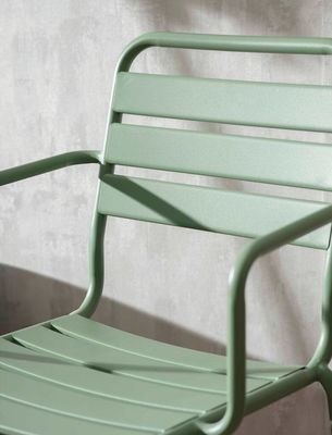 Moderno Design AJUNION Metal Aço cadeiras de jardim sentado em H85 x W52 x D47cm Tamanho
