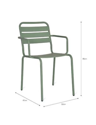 Moderno Design AJUNION Metal Aço cadeiras de jardim sentado em H85 x W52 x D47cm Tamanho