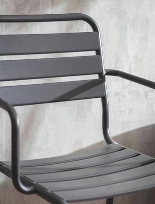 Moderno Design AJUNION Metal Aço cadeiras de jardim sentado em H85 x W52 x D47cm Tamanho