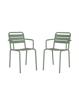 Moderno Design AJUNION Metal Aço cadeiras de jardim sentado em H85 x W52 x D47cm Tamanho
