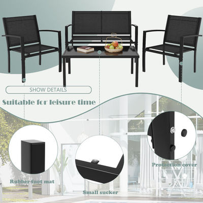 Peso do produto 50,66 lb. Modern Steel Garden Furniture Set para entretenimento ao ar livre