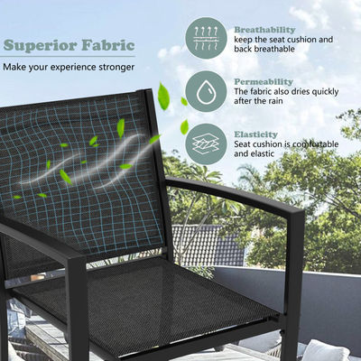 Peso do produto 50,66 lb. Modern Steel Garden Furniture Set para entretenimento ao ar livre