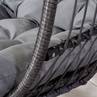 Quadro de aço W100xL95xH200cm Patio Garden Swing Hanging Chair para relaxamento ao ar livre