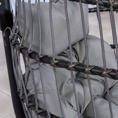 Quadro de aço W100xL95xH200cm Patio Garden Swing Hanging Chair para relaxamento ao ar livre