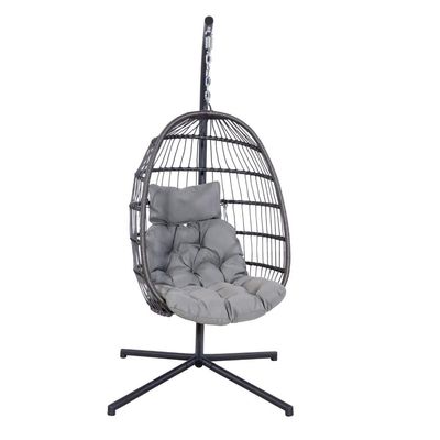 Quadro de aço W100xL95xH200cm Patio Garden Swing Hanging Chair para relaxamento ao ar livre