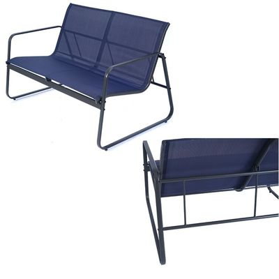 Forte e elegante AJUNION 4 peças mobiliário de exterior Metal de aço jardim conjunto para pátio