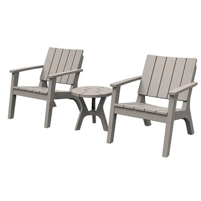 Conjunto de mesa e cadeira de madeira de plástico para pátio externo nórdico jardim varanda restaurante café